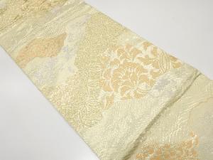 川島織物製　道長取りに花・古典柄織り出し　袋帯